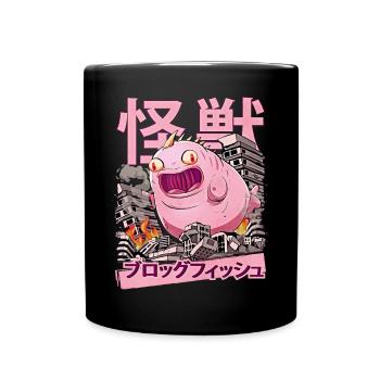Kaiju Blobfish Anime Japonais Monster Fish - Mug uni - noir - Devant