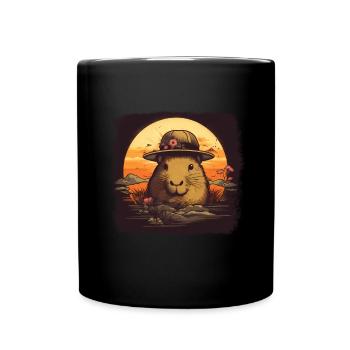 Capybara Cadeau Capybara - Mug uni - noir - Devant