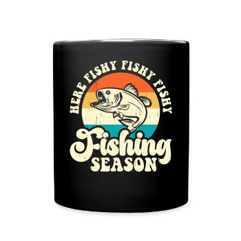 Angler - Tasse einfarbig - Schwarz - Vorne