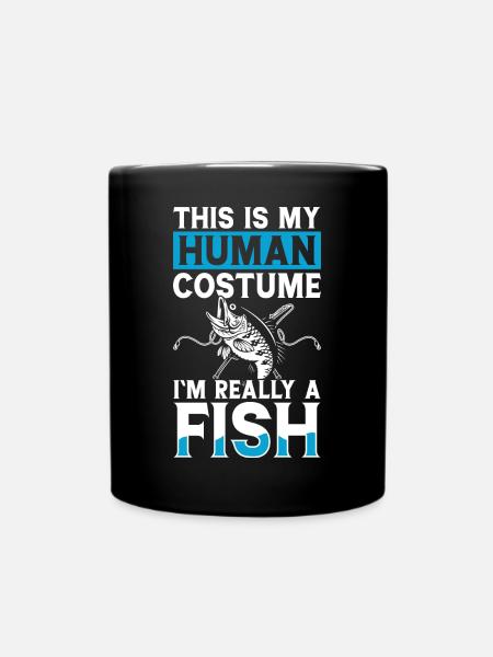 Angler - Tasse einfarbig - Schwarz
