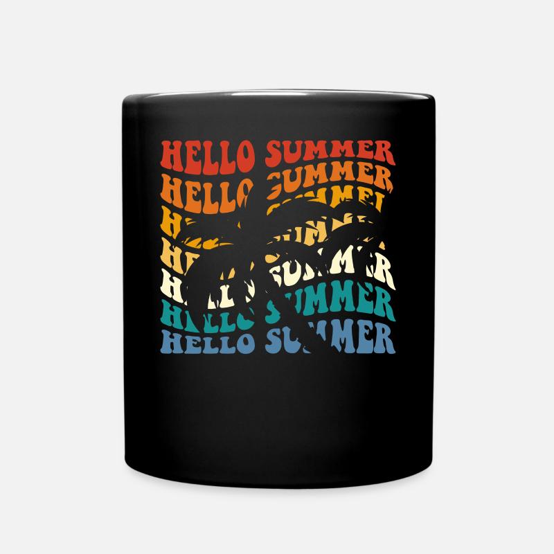 Hello Summer - Tasse einfarbig - Schwarz