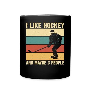 Hockey - Tasse einfarbig - Schwarz - Vorne