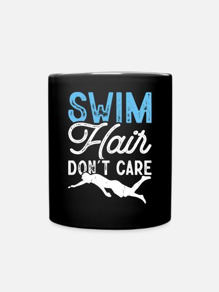 Schwimmen Schwimmer - Ensfarvet krus - sort
