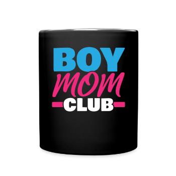Boy Mom Best Mommy Ever Motherhood Fête des mères - Mug uni - noir - Devant