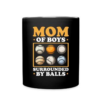 Boy Mom Best Mommy Ever Motherhood Fête des mères - Mug uni - noir - Devant