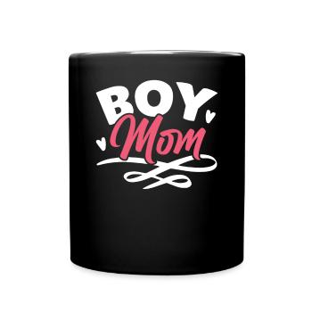 Boy Mom Best Mommy Ever Motherhood Fête des mères - Mug uni - noir - Devant