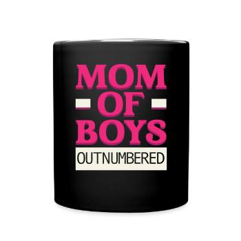 Boy Mom Best Mommy Ever Motherhood Fête des mères - Mug uni - noir - Devant