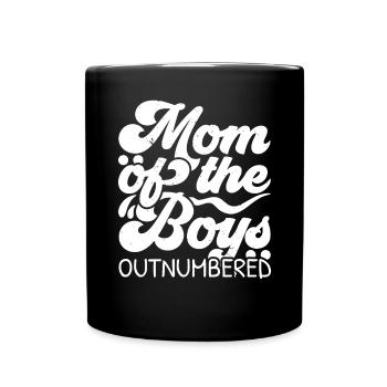 Boy Mom Best Mommy Ever Motherhood Fête des mères - Mug uni - noir - Devant
