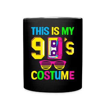Das ist mein Neunziger 90er Party Kostüm 90er - Tasse einfarbig - Schwarz - Vorne