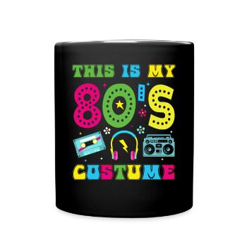 This is my 80s Costume funny 80s Party - Full Colour Mug - black - Front