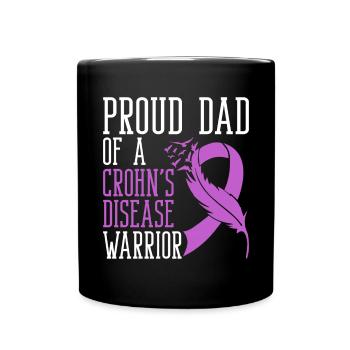 Stolzer Vater Eines Morbus-crohn-kriegers - Tasse einfarbig - Schwarz - Vorne