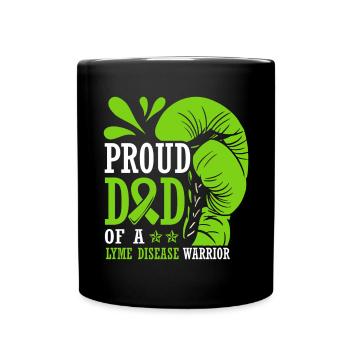 Fier père d’un guerrier de la maladie de Lyme - Mug uni - noir - Devant