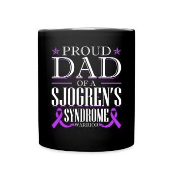 Proud father of a Sjogren's syndrome warrior - - Full Colour Mug - black - Front