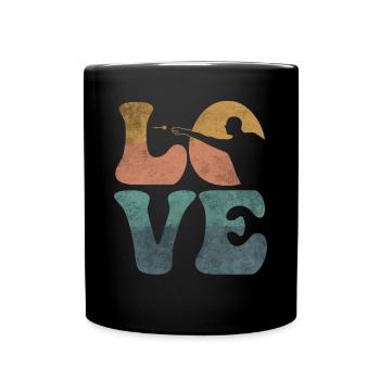 Dart player LOVE - Full Colour Mug - black - Front