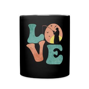 Pêche en haute mer Pêcheuse Pêcheuse AMOUR - Mug uni - noir - Devant