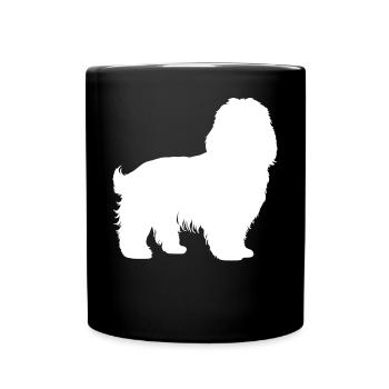 Chien bichon havanais - Mug uni - noir - Devant