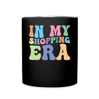 Shopping Retro Groovy In Meiner - Tasse einfarbig - Schwarz - Vorne