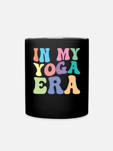 Yoga Retro Groovy In Mine - Full Colour Mug - black