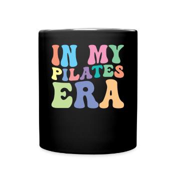 Pilates Retro Groovy In Meiner - Tasse einfarbig - Schwarz - Vorne