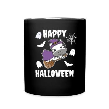 Zebra Joyeux Halloween Sorcière Enfants Sorcière Costume de Sorcière - Mug uni - noir - Devant