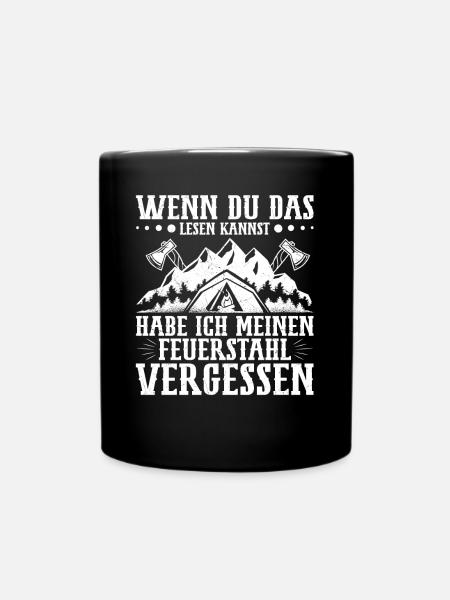 Bushcraften Bushcrafter Survival Bushcrafting - Tasse einfarbig - Schwarz