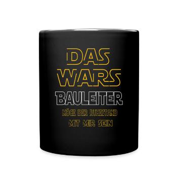 Rente Bauleiter Rente Geschenke - Tasse einfarbig - Schwarz - Vorne