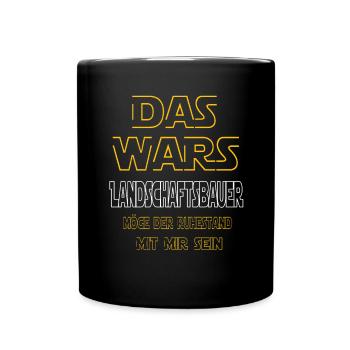 Rente Landschaftsbauer Rente Geschenk - Tasse einfarbig - Schwarz - Vorne