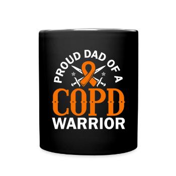 Proud father of a COPD warrior chronic - Full Colour Mug - black - Front
