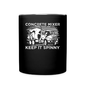 Bétonnière à conducteur - Mug uni - noir - Devant