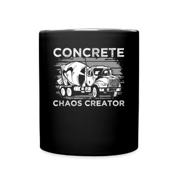 Concrete mixer driver - Full Colour Mug - black - Front