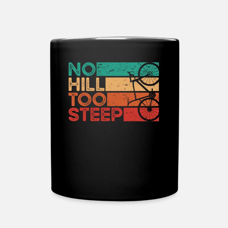 VTT Pas de colline trop raide - Mug uni - noir