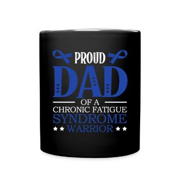 Proud father of a warrior with chronic - Full Colour Mug - black - Front