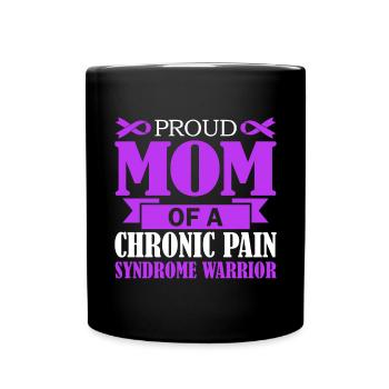 Proud mother of a warrior with chronic - Full Colour Mug - black - Front