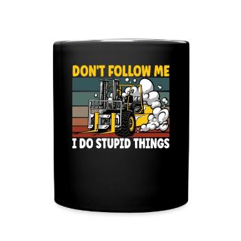 Forklift driver - Full Colour Mug - black - Front
