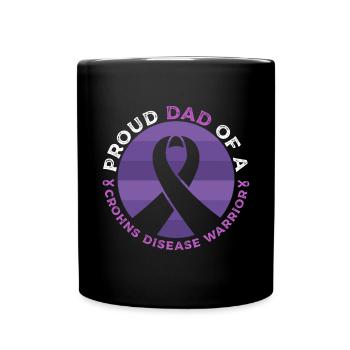 Stolzer Vater Eines Morbus-crohn-kriegers - Tasse einfarbig - Schwarz - Vorne