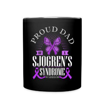Proud father of a Sjogren's syndrome warrior - - Full Colour Mug - black - Front