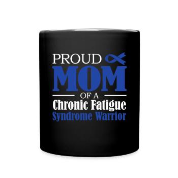 Proud mother of a warrior with chronic - Full Colour Mug - black - Front