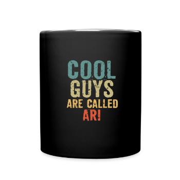 Les mecs cool s’appellent ari - Mug uni - noir - Devant