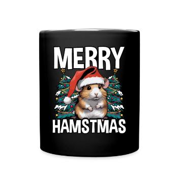 Hamstmas mignons et joyeux - Mug uni - noir - Devant