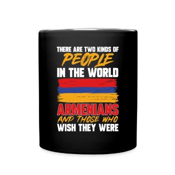 Armenische Flagge Armenien - Tasse einfarbig - Schwarz - Vorne