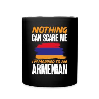 Armenische Flagge Armenien - Tasse einfarbig - Schwarz - Vorne