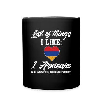 Armenische Flagge Armenien - Tasse einfarbig - Schwarz - Vorne