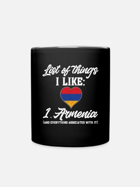 Armenische Flagge Armenien - Tasse einfarbig - Schwarz