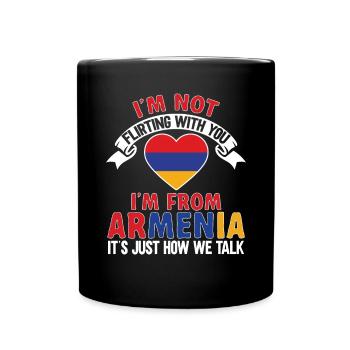 Armenische Flagge Armenien - Tasse einfarbig - Schwarz - Vorne
