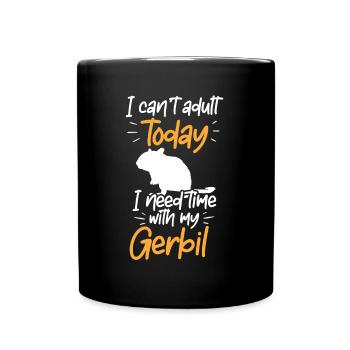 Besoin de temps avec gerbille rongeur Gerbille - Mug uni - noir - Devant