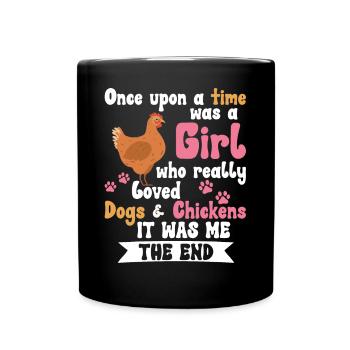 Chicken Dogs Farmer Farmer Dog Agriculture - Full Colour Mug - black - Front