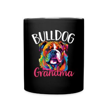 Amateur de bouledogue anglais britannique - Bulldog Grandma - Mug uni - noir - Devant