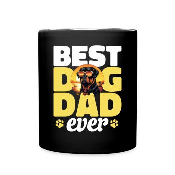 Rottweiler Rottie Dog Breed Pet Best Dog Dad Ever - Full Colour Mug - black - Front