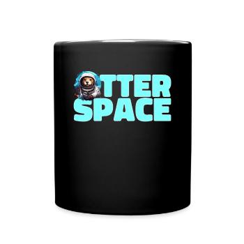 Otter Animal Kids & Adult - Otter Space - Tasse einfarbig - Schwarz - Vorne