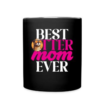 Otter Animal Kids & Adult - Best Otter Mom ever - Full Colour Mug - black - Front